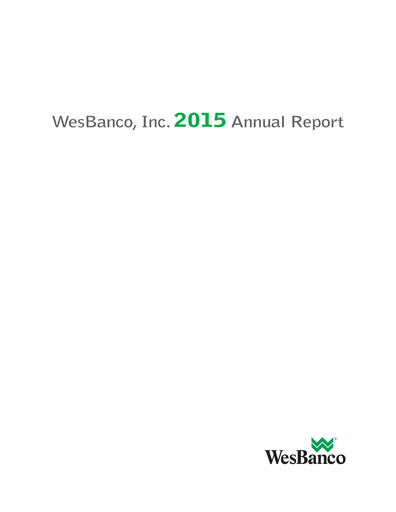 Thumbnail WesBanco Annual Report 2015