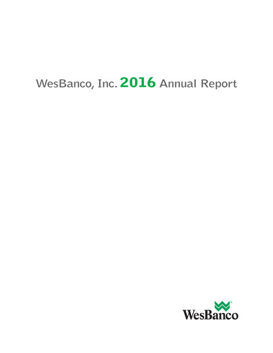 Thumbnail WesBanco Annual Report 2016