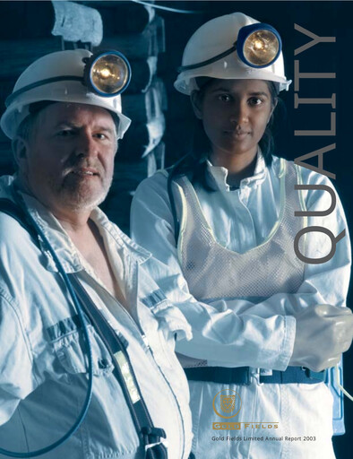 Thumbnail Gold Fields
 Annual Report 2003