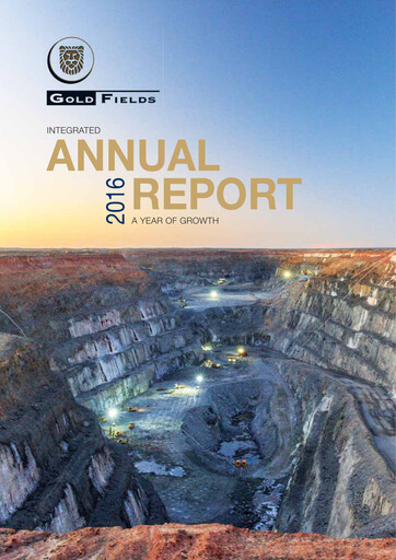 Thumbnail Gold Fields
 Annual Report 2016