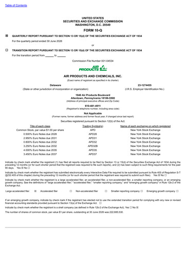 Thumbnail Air Products and Chemicals Quarterly Report 2026-q3