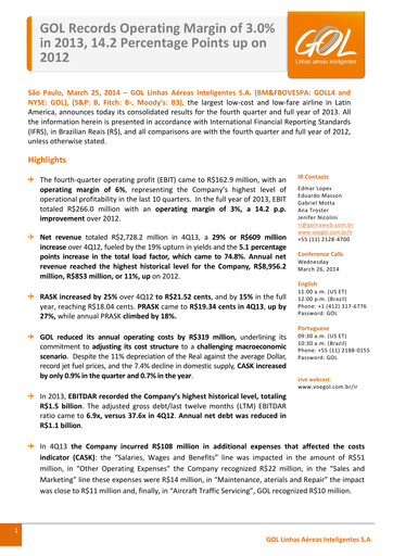 Thumbnail GOL Airlines Quarterly Report 2013-q4