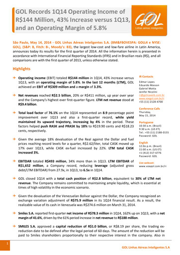 Thumbnail GOL Airlines Quarterly Report 2014-q1