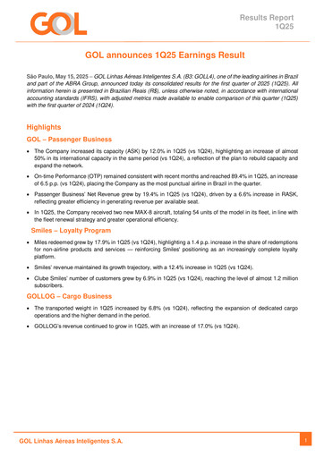 Thumbnail GOL Airlines Quarterly Report 2025-q1