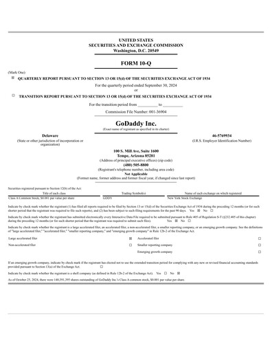 Thumbnail GoDaddy Quarterly Report 2024-q3