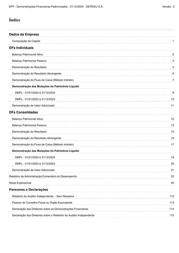 Thumbnail Gerdau Financial Statement 2024