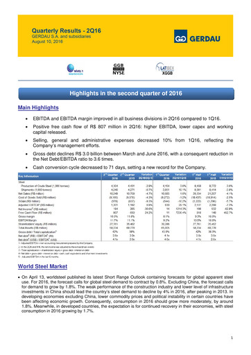 Thumbnail Gerdau Quarterly Report 2016-q2