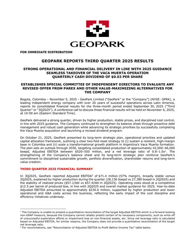 Miniature Geopark Rapport trimestriel 2025-q3