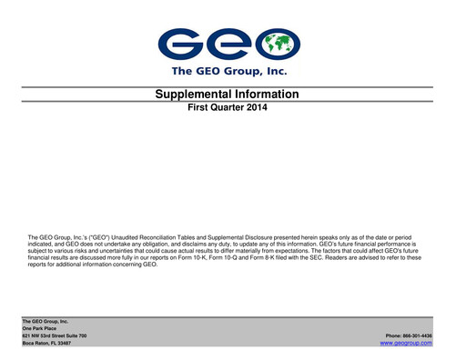 Thumbnail Geo Group Quarterly Report 2014-q1