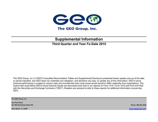 Thumbnail Geo Group Quarterly Report 2015-q3