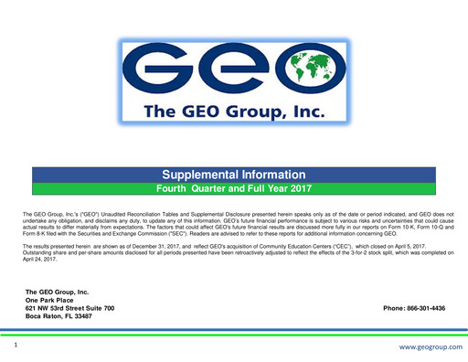 Thumbnail Geo Group Quarterly Report 2017-q4