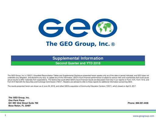 Thumbnail Geo Group Quarterly Report 2018-q2