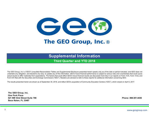 Thumbnail Geo Group Quarterly Report 2018-q3