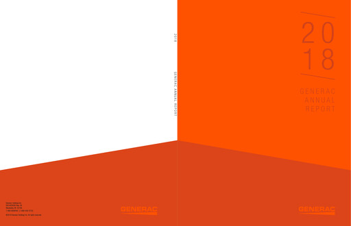 Thumbnail Generac Annual Report 2018