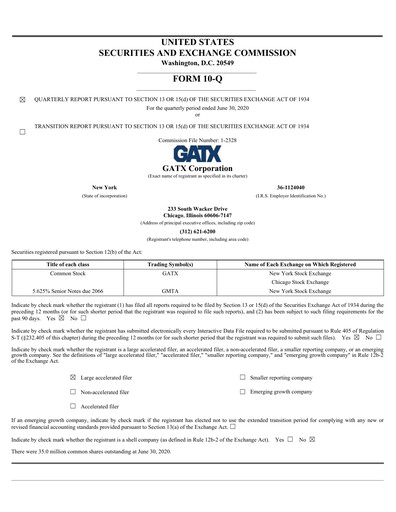 Thumbnail GATX Quarterly Report 2020-q2
