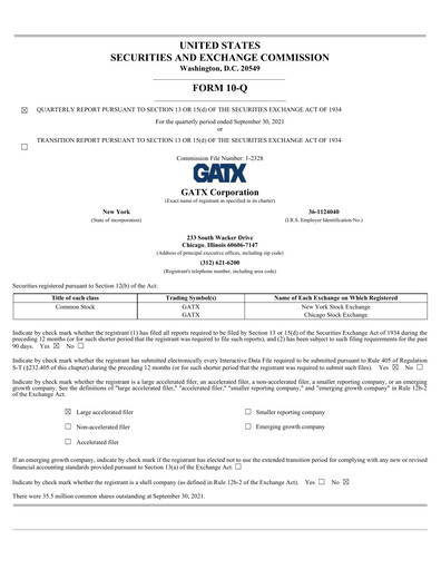Thumbnail GATX Quarterly Report 2021-q3