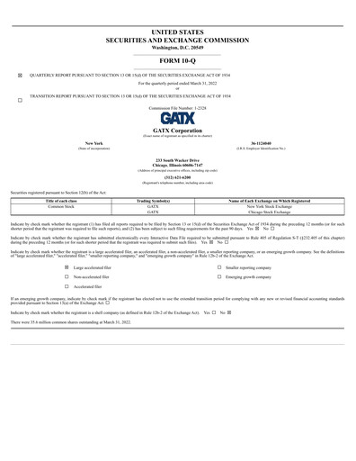 Thumbnail GATX Quarterly Report 2022-q1