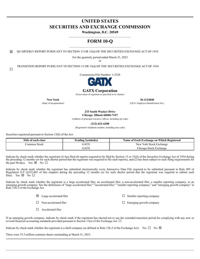 Thumbnail GATX Quarterly Report 2023-q1