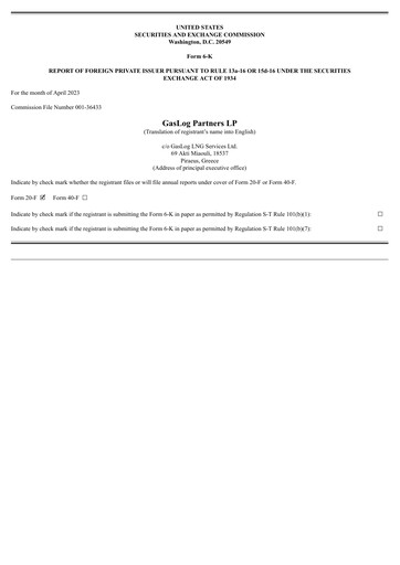 Thumbnail GasLog Quarterly Report 2023-q1