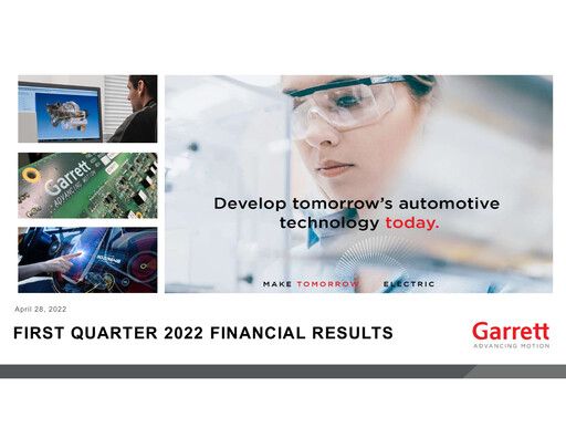 Miniature Garrett Motion Rapport trimestriel 2022-q1