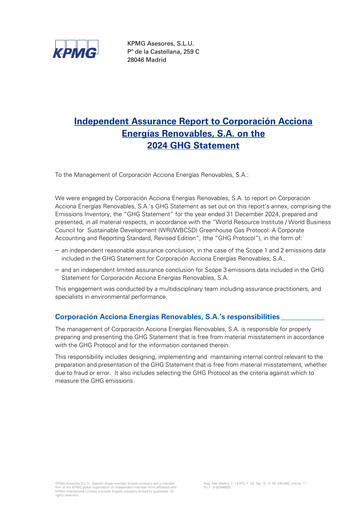 Thumbnail Acciona Energías Renovables ESG Report 2024