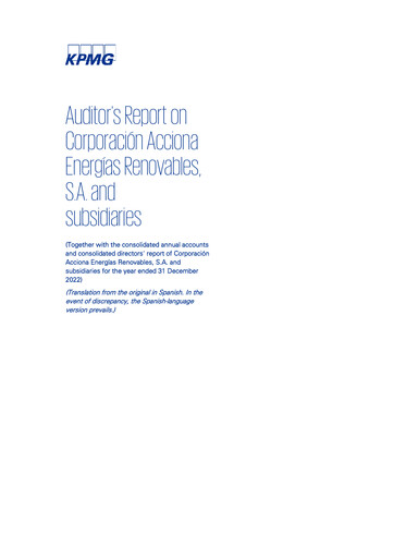 Thumbnail Acciona Energías Renovables Financial Statement 2022