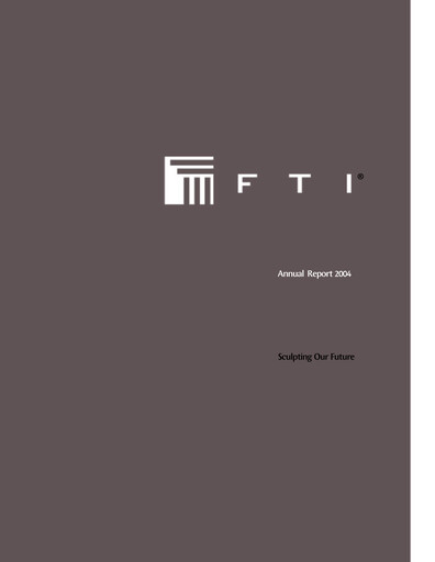 Thumbnail FTI Consulting Annual Report 2004