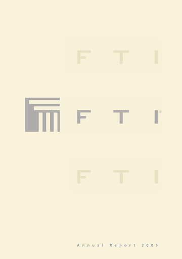 Thumbnail FTI Consulting Annual Report 2005