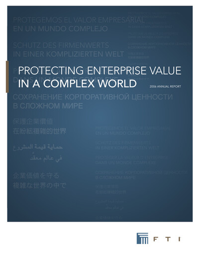 Thumbnail FTI Consulting Annual Report 2006