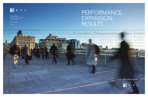 Thumbnail FTI Consulting Annual Report 2007