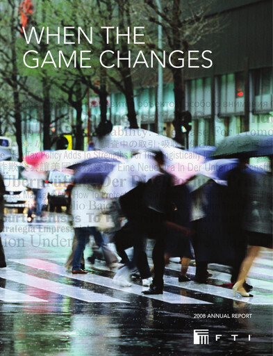 Thumbnail FTI Consulting Annual Report 2008