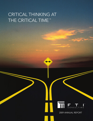 Thumbnail FTI Consulting Annual Report 2009