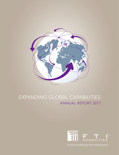 Thumbnail FTI Consulting Annual Report 2011