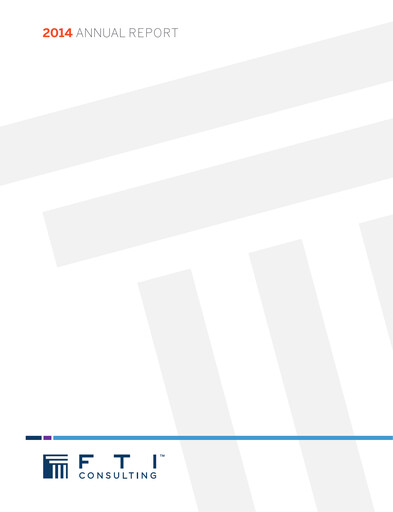 Thumbnail FTI Consulting Annual Report 2014