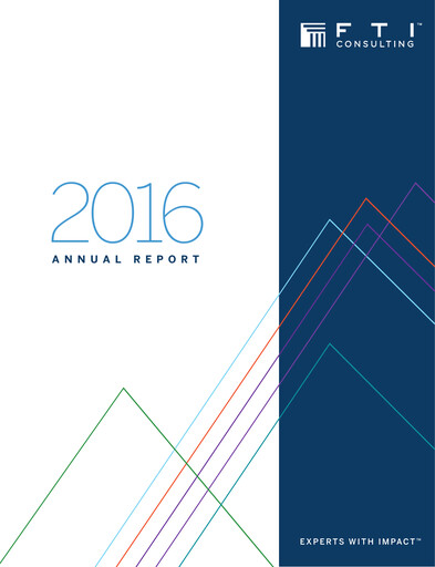 Thumbnail FTI Consulting Annual Report 2016