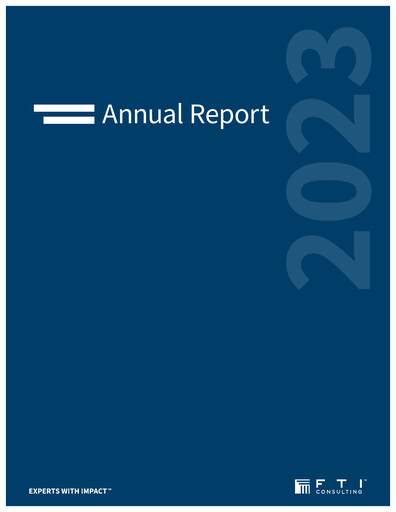 Thumbnail FTI Consulting Annual Report 2023