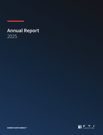 Thumbnail FTI Consulting Annual Report 2025