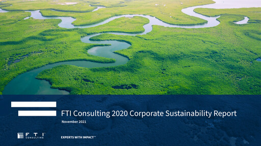 Thumbnail FTI Consulting Sustainability Report 2020
