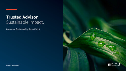 Thumbnail FTI Consulting Sustainability Report 2025