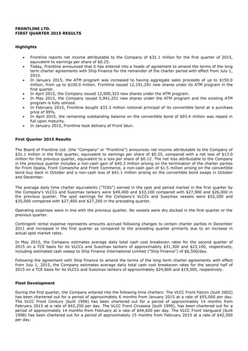Thumbnail Frontline Quarterly Report 2015-q1