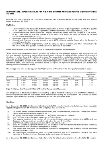 Thumbnail Frontline Quarterly Report 2016-q3