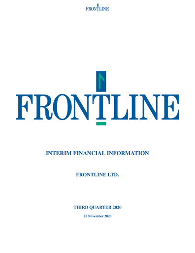 Thumbnail Frontline Quarterly Report 2020-q3