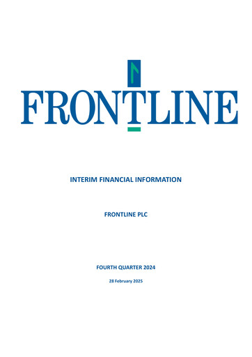 Thumbnail Frontline Quarterly Report 2024-q4