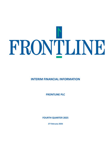 Thumbnail Frontline Quarterly Report 2025-q4