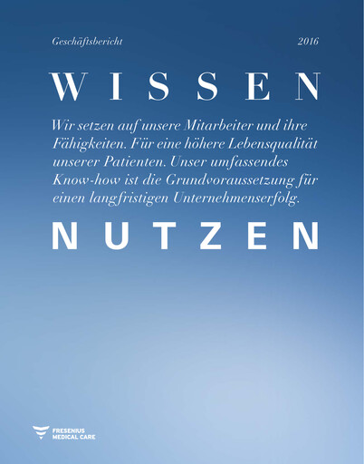 Miniature Fresenius Medical Care Rapport annuel 2016