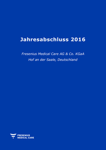 Vorschaubild Fresenius Medical Care Finanzmitteilung 2016