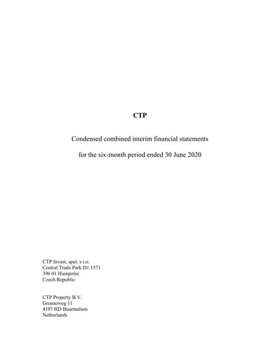Thumbnail CTP N.V. Financial Statement 2020