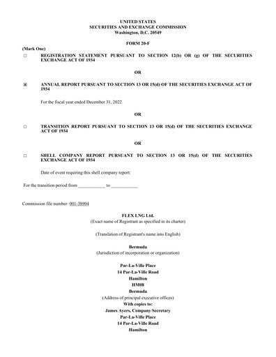 Thumbnail Flex LNG Annual Report 2022
