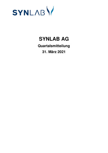 Thumbnail SYNLAB Quarterly Report 2021-q1