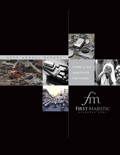 Thumbnail First Majestic Silver
 Annual Report 2005